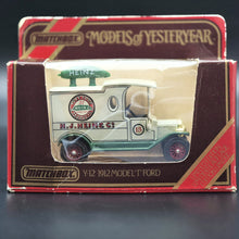 Load image into Gallery viewer, Matchbox 1912 Ford Model T H.J.Heinz Co Cream Models Of Yesteryear Y12-3