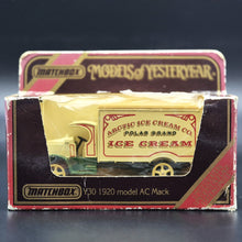Load image into Gallery viewer, Matchbox 1920 Model Mack AC White/Green Arctic Polar Brand Ice Cream Models Of Yesteryear Y-30