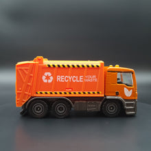 Load image into Gallery viewer, Majorette 2020 MAN TGS Garbage Truck Orange #299 City Series