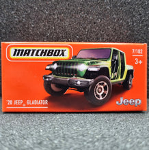 Load image into Gallery viewer, Matchbox 2022 '20 Jeep Gladiator Green MBX Off-Road #7 New Sealed Box