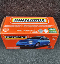 Load image into Gallery viewer, Matchbox 2022 2019 Fiat 500 Turbo Blue MBX Metro #11/100 New Sealed Box
