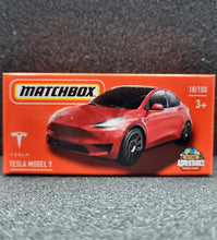 Load image into Gallery viewer, Matchbox 2022 Tesla Model Y Red #18 MBX Metro New Sealed Box
