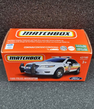 Load image into Gallery viewer, Matchbox 2022 Ford Police Interceptor White MBX Highway #42/100 New Sealed Box