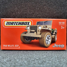 Load image into Gallery viewer, Matchbox 2022 1948 Willys Jeep Tan MBX Off-Road #50/100 New Sealed Box