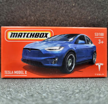 Load image into Gallery viewer, Matchbox 2022 Tesla Model X Blue #53/100 MBX Highway New Sealed Box