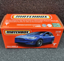 Load image into Gallery viewer, Matchbox 2022 Tesla Model X Blue #53/100 MBX Highway New Sealed Box