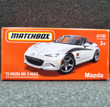 Load image into Gallery viewer, Matchbox 2022 '15 Mazda MX-5 Miata White #61/100 MBX Showroom New Sealed Box