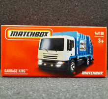 Load image into Gallery viewer, Matchbox 2022 Garbage King White/Blue #74 MBX Metro New Sealed Box