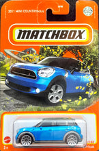 Load image into Gallery viewer, MATCHBOX 2022 2011 Mini Countryman Blue #2 MBX Highway New Long Card