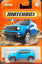 Load image into Gallery viewer, Matchbox 2022 '19 Jeep Renegade Blue #6 MBX Off-Road New Long Card