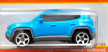 Load image into Gallery viewer, Matchbox 2022 '19 Jeep Renegade Blue #6 MBX Off-Road New Long Card