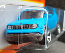 Load image into Gallery viewer, Matchbox 2022 '19 Jeep Renegade Blue #6 MBX Off-Road New Long Card