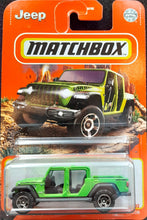 Load image into Gallery viewer, Matchbox 2022 '20 Jeep Gladiator Green MBX Off-Road #7 New Long Card