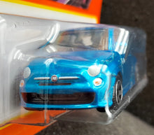 Load image into Gallery viewer, Matchbox 2022 2019 Fiat 500 Turbo Blue MBX Metro #11/100 New Long Card