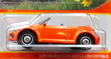 Load image into Gallery viewer, Matchbox 2022 2019 Volkswagen Beetle Convertible Orange MBX Highway #14/100 New Long Card