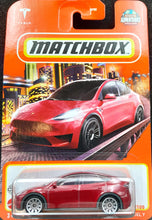 Load image into Gallery viewer, Matchbox 2022 Tesla Model Y Red #18 MBX Metro New Long Card