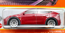Load image into Gallery viewer, Matchbox 2022 Tesla Model Y Red #18 MBX Metro New Long Card