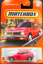 Load image into Gallery viewer, Matchbox 2022 1976 Honda CVCC Red #21 MBX Metro New Long Card
