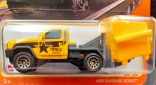 Load image into Gallery viewer, Matchbox 2022 MBX Garbage Scout Yellow MBX Metro #24/100 New Sealed Long Card