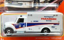 Load image into Gallery viewer, Matchbox 2022 International Terrastar Ambulance White #36 MBX Metro New Long Card