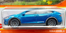 Load image into Gallery viewer, Matchbox 2022 Tesla Model X Blue #53/100 MBX Highway New Long Card