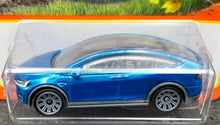 Load image into Gallery viewer, Matchbox 2022 Tesla Model X Blue #53/100 MBX Highway New Long Card