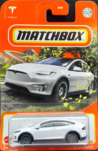 Load image into Gallery viewer, Matchbox 2022 Tesla Model X White #59/100 MBX Highway New Long Card
