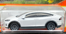 Load image into Gallery viewer, Matchbox 2022 Tesla Model X White #59/100 MBX Highway New Long Card