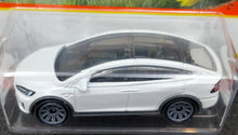 Load image into Gallery viewer, Matchbox 2022 Tesla Model X White #59/100 MBX Highway New Long Card