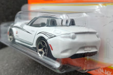 Load image into Gallery viewer, Matchbox 2022 '15 Mazda MX-5 Miata White #61/100 MBX Showroom New Long Card