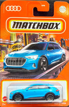 Load image into Gallery viewer, Matchbox 2022 Audi E-Tron Blue #77 MBX Metro New Long Card