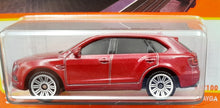 Load image into Gallery viewer, Matchbox 2022 '18 Bentley Bentayga Red MBX Metro #82 New Long Card