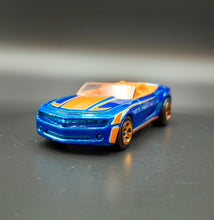 Load image into Gallery viewer, Hot Wheels 2018 Camaro Convertible Concept Blue 50th Anniversary Throwback 9/10