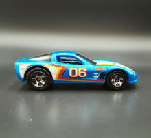 Load image into Gallery viewer, Hot Wheels 2018 Corvette C6 Blue 50th Anniversary Throwback 8/10