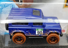 Load image into Gallery viewer, Hot Wheels 2021 Land Rover Defender 90 Blue #32 Baja Blazers 4/10 New Long Card