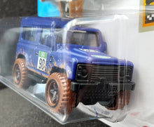 Load image into Gallery viewer, Hot Wheels 2021 Land Rover Defender 90 Blue #32 Baja Blazers 4/10 New Long Card