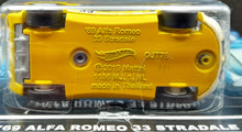 Load image into Gallery viewer, Hot Wheels 2022 '69 Alfa Romeo 33 Stradale Yellow Exotic Envy Car Culture 1/5