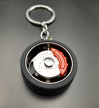 Load image into Gallery viewer, Key Ring/Chain - Explorafind 6 Spoke Dark Alloy Rim with Brake Disc