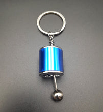 Load image into Gallery viewer, Key Ring/Chain - Explorafind 6 Speed Gearbox Gear Knob Key Ring Blue