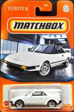 Load image into Gallery viewer, Matchbox 2021 1984 Toyota MR2 White #14 MBX Showroom New Long Card