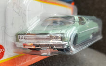 Load image into Gallery viewer, Matchbox 2021 1975 Chevy Caprice Light Green MBX Showroom #86/100 New Long Card