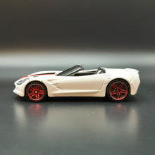 Load image into Gallery viewer, Hot Wheels 2016 '14 Corvette Stingray Convertible White #107 Then & Now 7/10