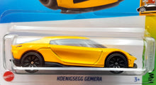 Load image into Gallery viewer, Hot Wheels 2023 Koenigsegg Gemera Yellow #188 HW Exotics 4/10 New Long Card