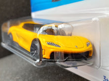 Load image into Gallery viewer, Hot Wheels 2023 Koenigsegg Gemera Yellow #188 HW Exotics 4/10 New Long Card