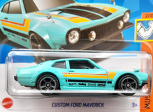 Load image into Gallery viewer, Hot Wheels 2023 Custom Ford Maverick Turquoise #99 Muscle Mania 2/10 New