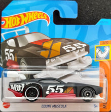 Load image into Gallery viewer, Hot Wheels 2023 Count Muscula Matt Black #100 Muscle Mania 3/10 New