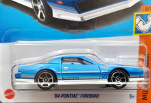 Load image into Gallery viewer, Hot Wheels 2023 '84 Pontiac Firebird Blue #180 Muscle Mania 8/10 New Long Card