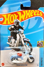 Load image into Gallery viewer, Hot Wheels 2023 Honda Super Cub Light Blue #87 HW Moto 3/5 New Long Card