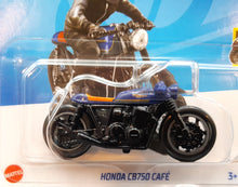 Load image into Gallery viewer, Hot Wheels 2023 Honda CB750 Cafe Navy Blue #141 HW Moto 4/5 New