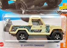 Load image into Gallery viewer, Hot Wheels 2023 '67 Jeepster Commando Tan #94 HW Hot trucks 2/10 New Long Card
